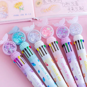 Butterfly Confetti 10 in 1 Pen - Tinyminymo