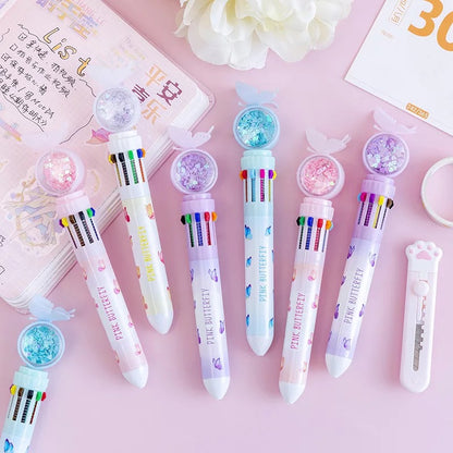 Butterfly Confetti 10 in 1 Pen - Tinyminymo