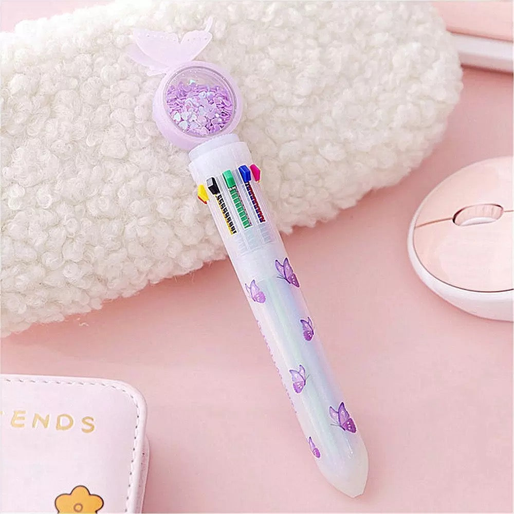 Butterfly Confetti 10 in 1 Pen - Tinyminymo