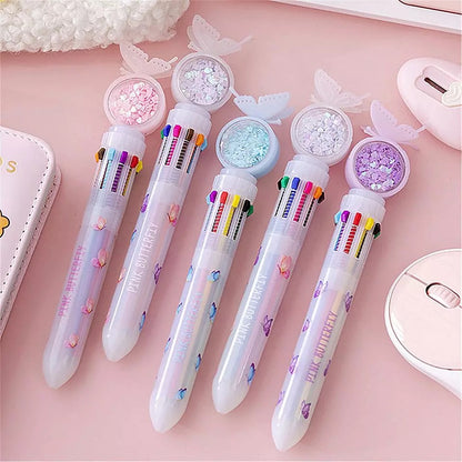 Butterfly Confetti 10 in 1 Pen - Tinyminymo