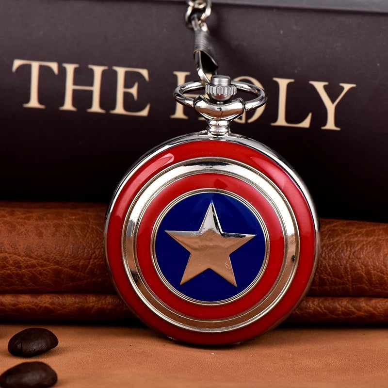 Captain America Pocket Watch Keychain - Tinyminymo