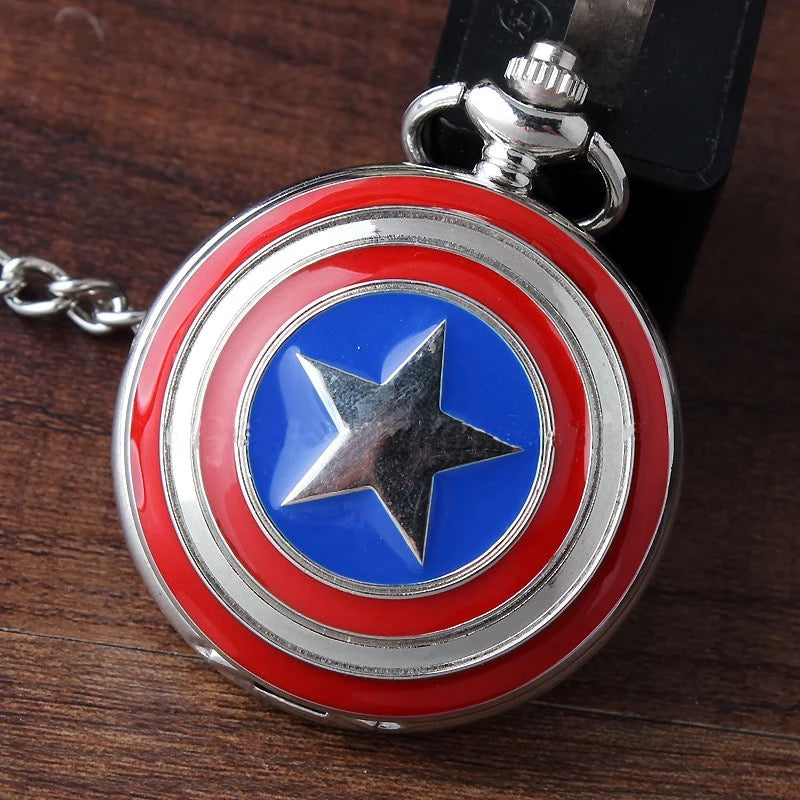 Captain America Pocket Watch Keychain - Tinyminymo
