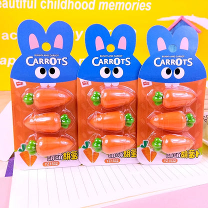 Carrot Erasers - Set of 3 - Tinyminymo