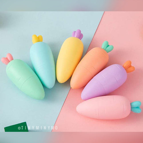 Carrot shaped Pastel Highlighters - Tinyminymo
