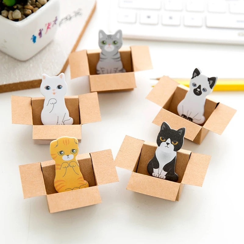 Cat Sticky Notes in a Box - Tinyminymo
