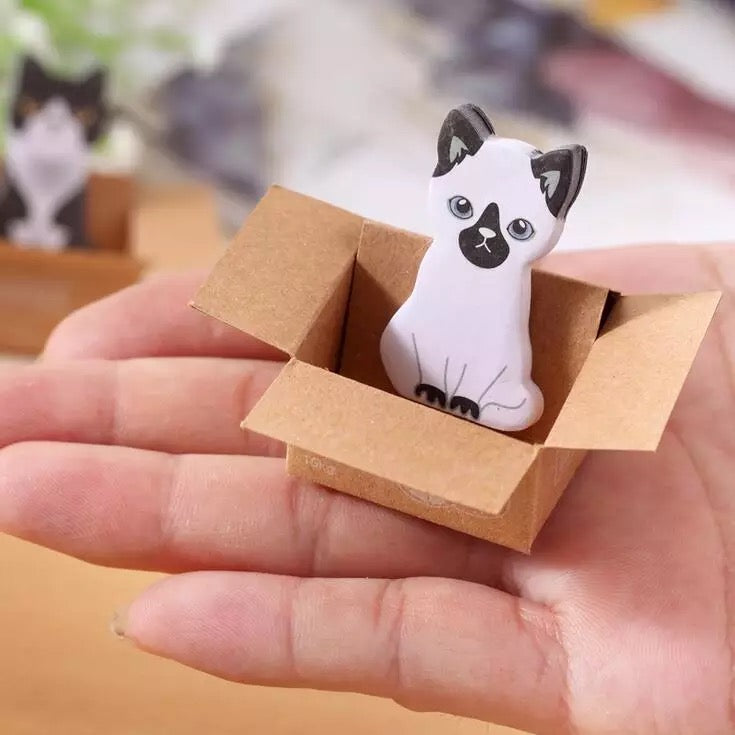 Cat Sticky Notes in a Box - Tinyminymo
