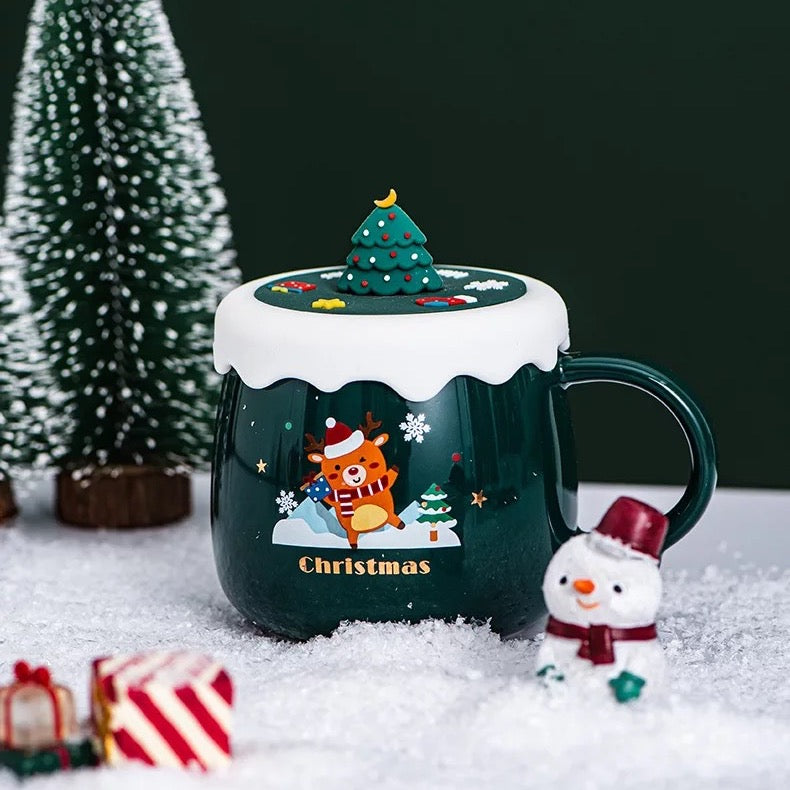 Christmas Mug with Silicone Lid - Tinyminymo