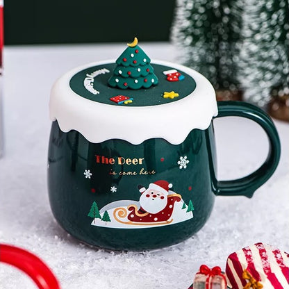 Christmas Mug with Silicone Lid - Tinyminymo