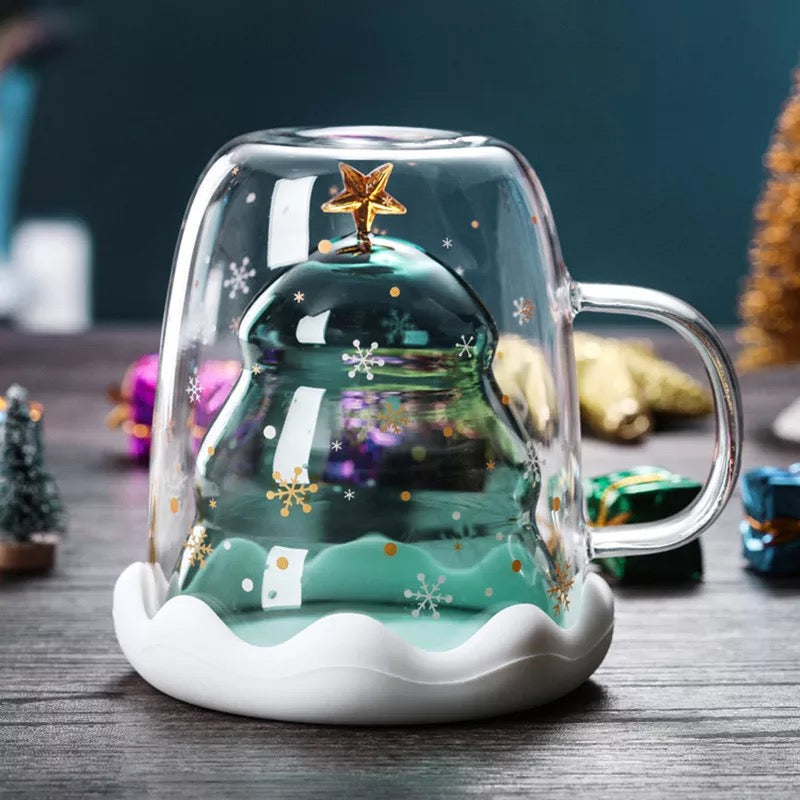 Christmas Tree Mug with Lid -Tinyminymo