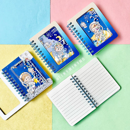 Confetti Filled Astronaut Mini Spiral Diary - Tinyminymo