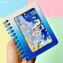 Load image into Gallery viewer, Confetti Filled Astronaut Mini Spiral Diary - Tinyminymo
