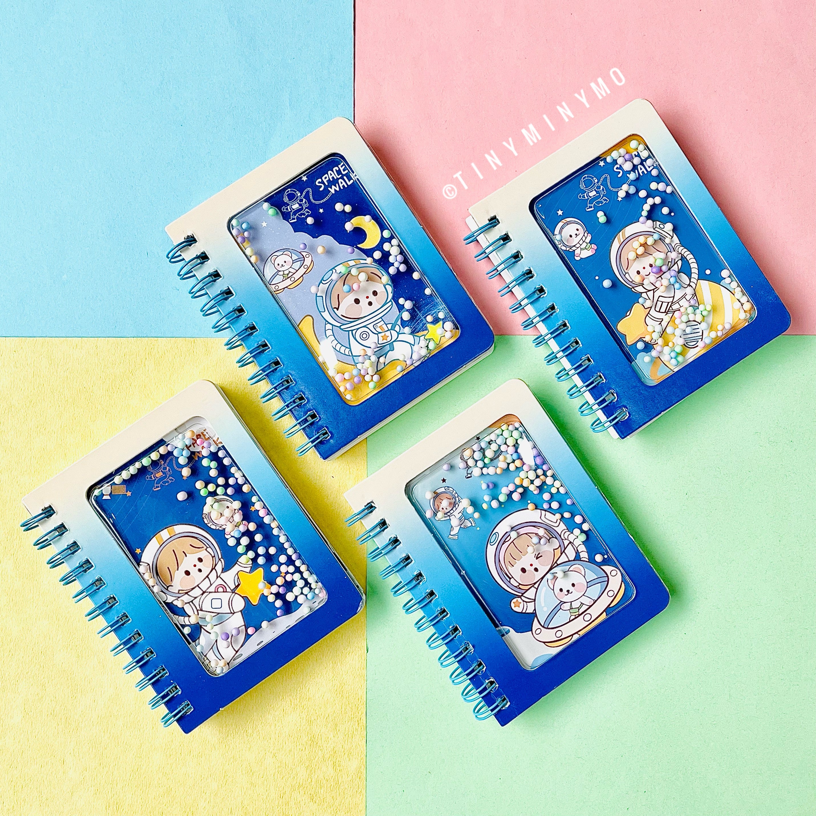 Confetti Filled Astronaut Mini Spiral Diary - Tinyminymo