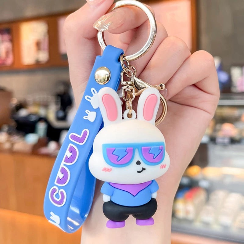 Cool Bunny 3D Keychain - Tinyminymo