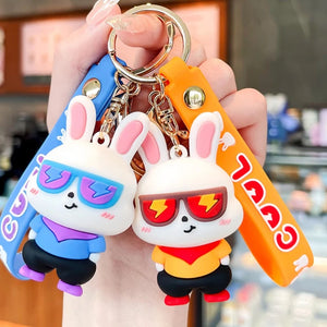 Cool Bunny 3D Keychain - Tinyminymo