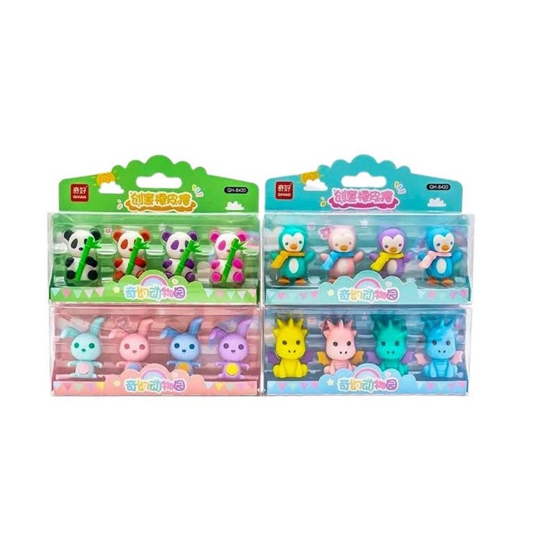 Cute Animal Erasers - Set of 4 - Tinyminymo