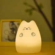 Cute Cat Silicone Night Lamp - Tinyminymo