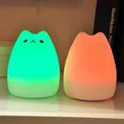 Cute Cat Silicone Night Lamp - Tinyminymo