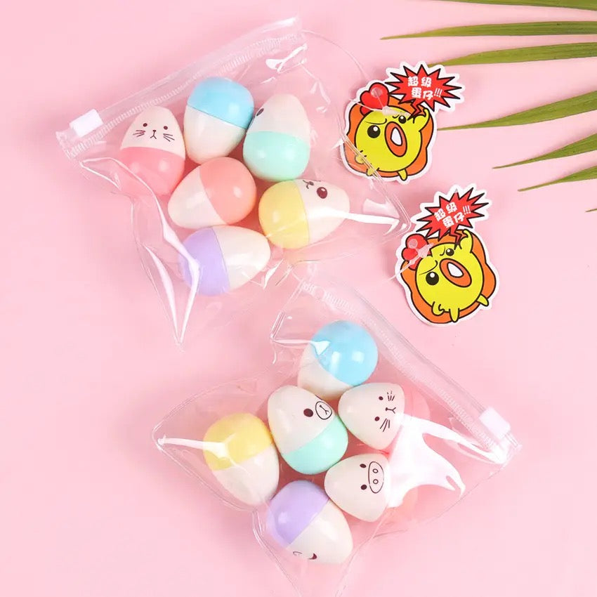 Cute Egg Highlighters - Set of 6 - Tinyminymo