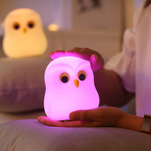 Load image into Gallery viewer, Cute Color-Changing Owl Silicone Lamp - Tinyminymo
