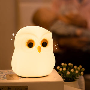 Cute Color-Changing Owl Silicone Lamp - Tinyminymo