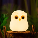 Cute Color-Changing Owl Silicone Lamp