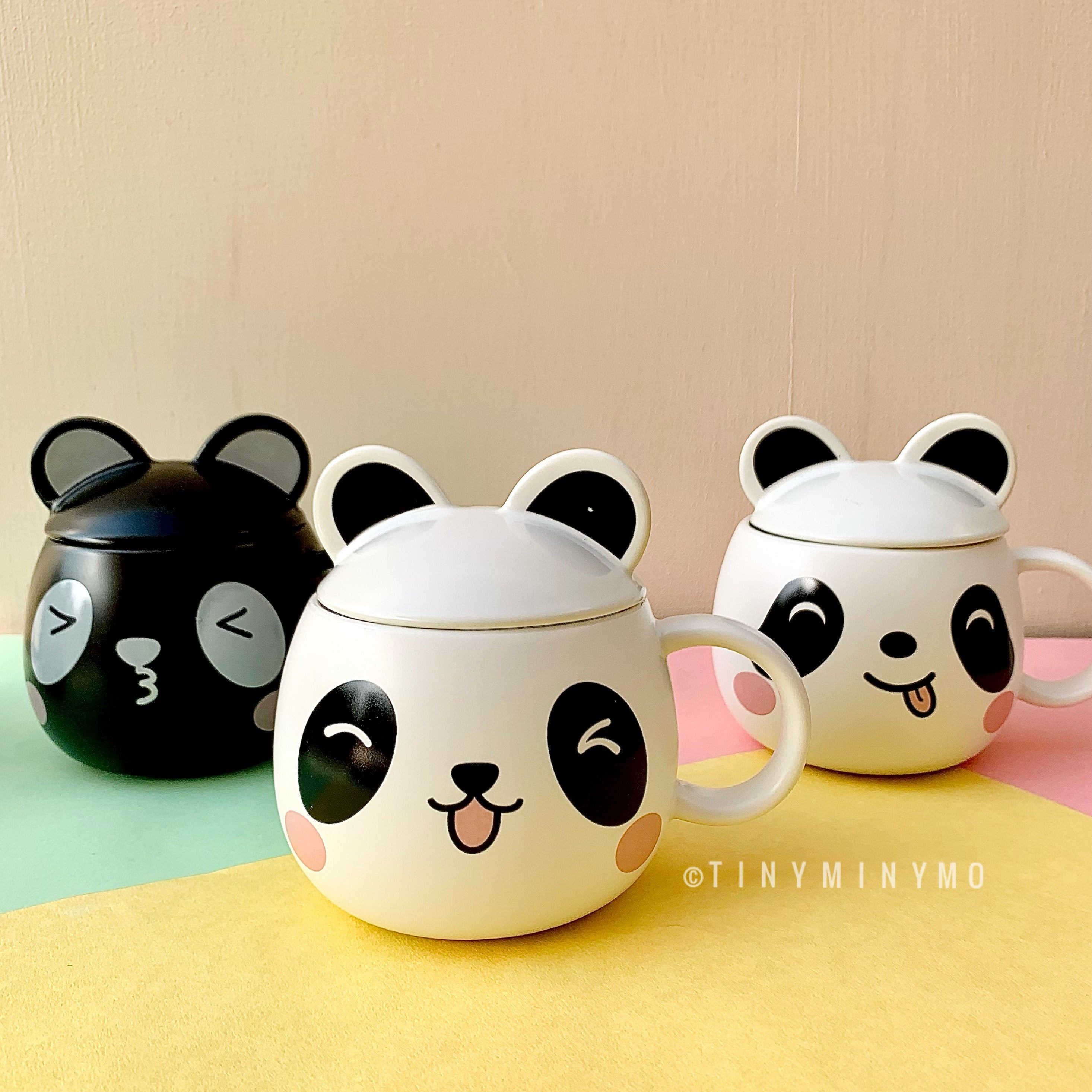 Cute Bear Mug with Lid and Spoon - Tinyminymo