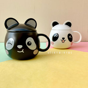 Cute Bear Mug with Lid and Spoon - Tinyminymo