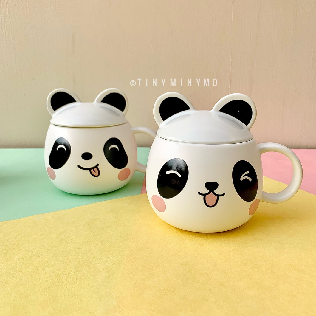 Cute Bear Mug with Lid and Spoon - Tinyminymo