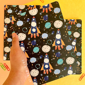 Doodle Cover Notebook - Space Rocket - Tinyminymo