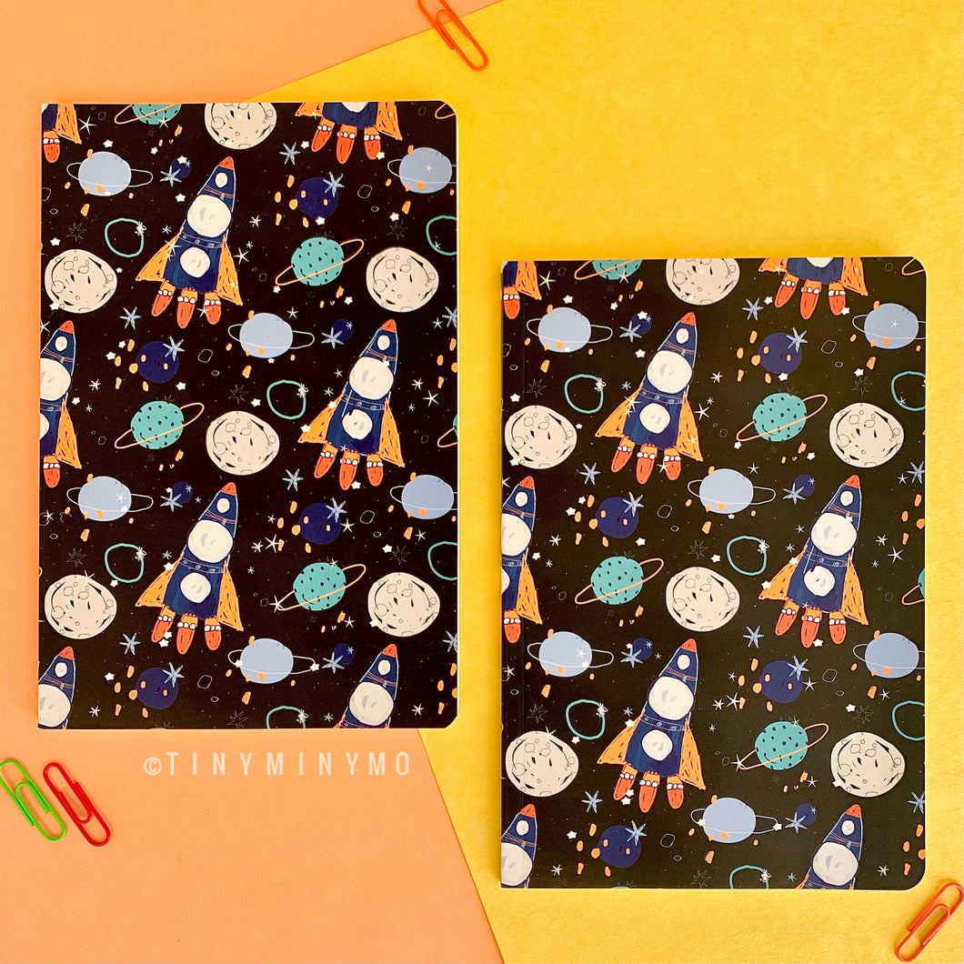Doodle Cover Notebook - Space Rocket - Tinyminymo