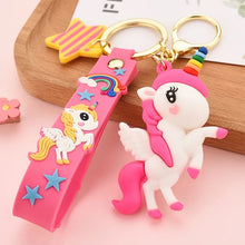 Load image into Gallery viewer, Flying Unicorn 3D Keychain - Tinyminymo
