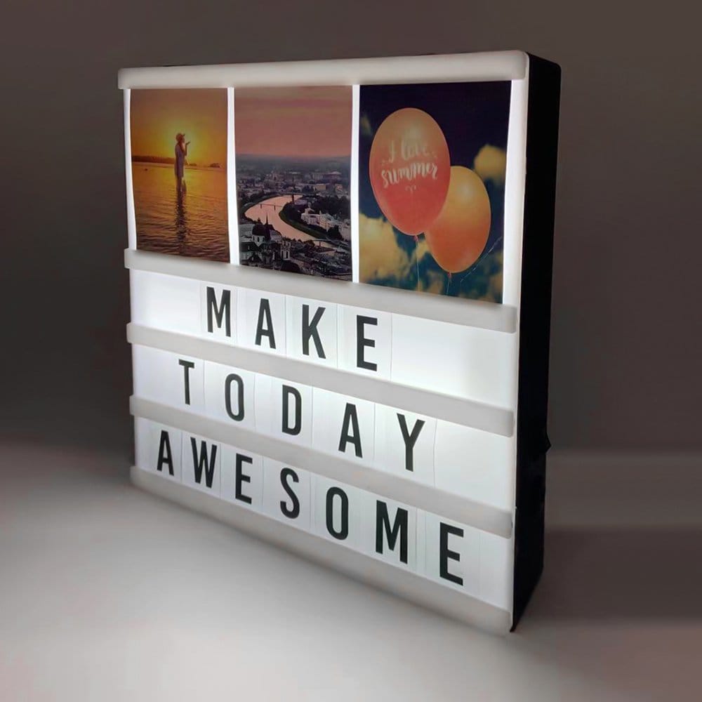 Cinematic Lightbox With Photo Frame and Letters - Tinyminymo