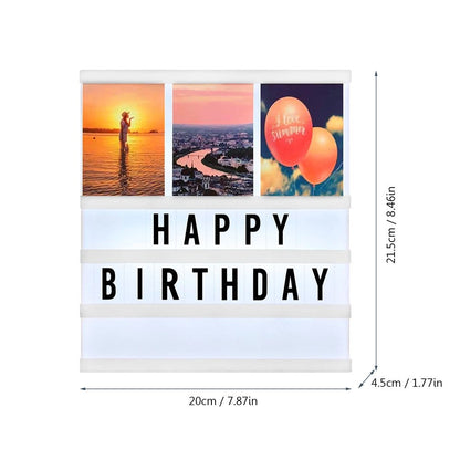 Cinematic Lightbox With Photo Frame and Letters - Tinyminymo