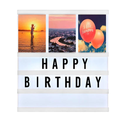 Cinematic Lightbox With Photo Frame and Letters - Tinyminymo