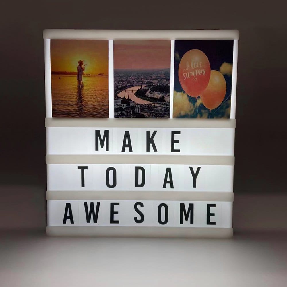 Cinematic Lightbox With Photo Frame and Letters - Tinyminymo