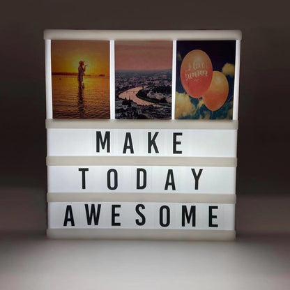 Cinematic Lightbox With Photo Frame and Letters - Tinyminymo