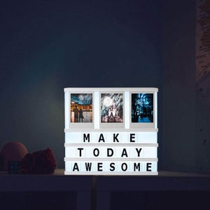 Cinematic Lightbox With Photo Frame and Letters - Tinyminymo