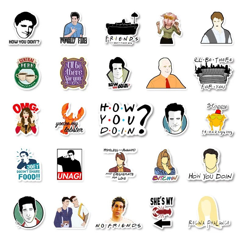 F.R.I.E.N.D.S Stickers - Set of 55 - Tinyminymo