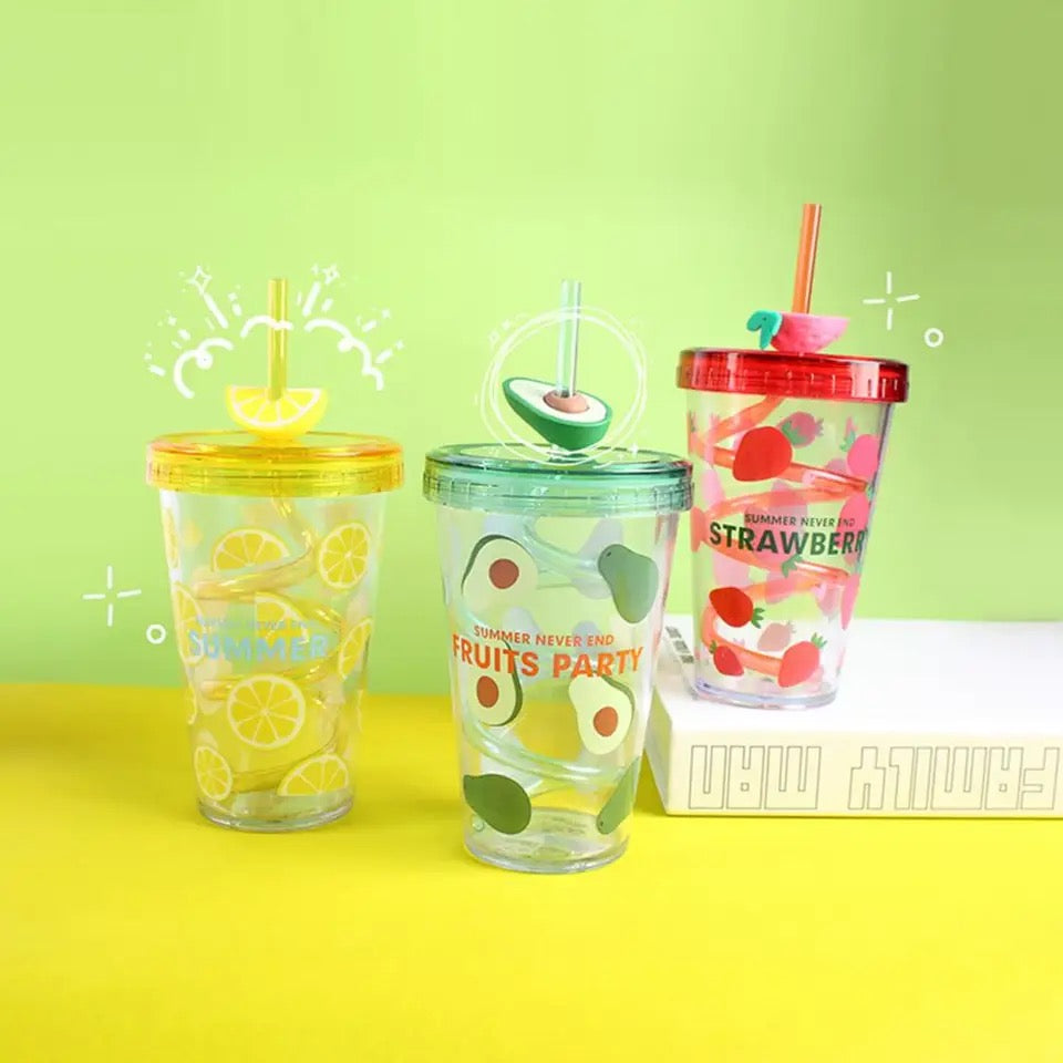 Fruit Spiral Straw Quirky Sipper - Tinyminymo