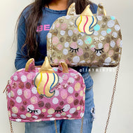 Glitter Unicorn Sequence Sling Bag - Tinyminymo