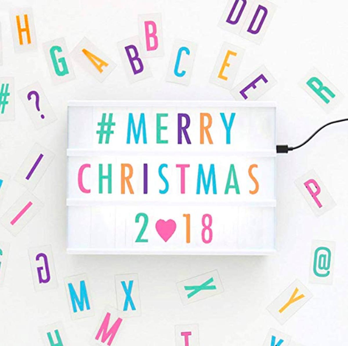 Mini Cinematic Light Box with Colored Letters