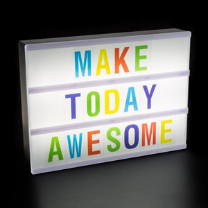 Mini Cinematic Light Box with Colored Letters