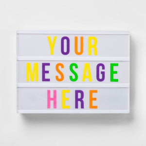 Mini Cinematic Light Box with Colored Letters