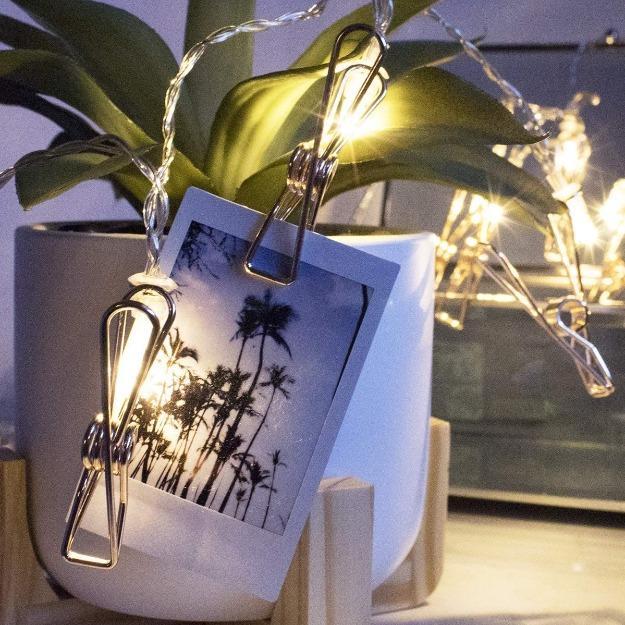 Metal Photo Clip String Lights - Gold