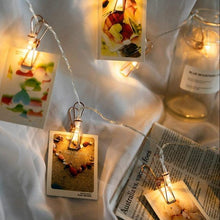 Load image into Gallery viewer, Metal Photo Clip String Lights - Gold
