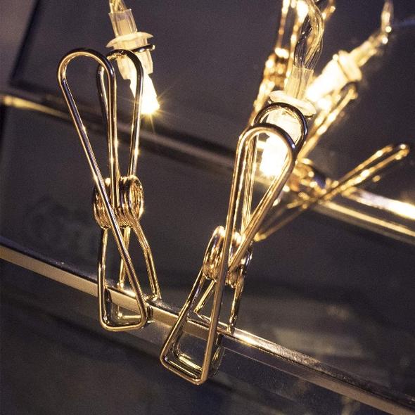 Metal Photo Clip String Lights - Gold