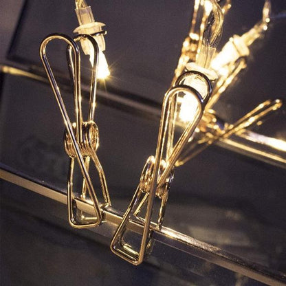 Metal Photo Clip String Lights - Gold