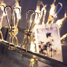 Load image into Gallery viewer, Metal Photo Clip String Lights - Gold
