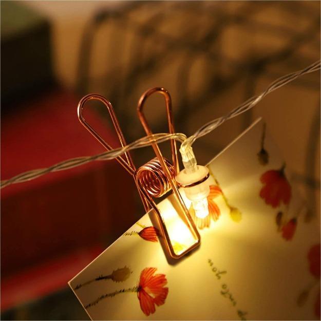 Metal Photo Clip String Lights -  Rose Gold - Tinyminymo