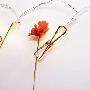 Metal Photo Clip String Lights -  Rose Gold - Tinyminymo
